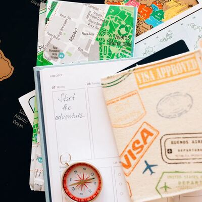 Approved visa and travel documents